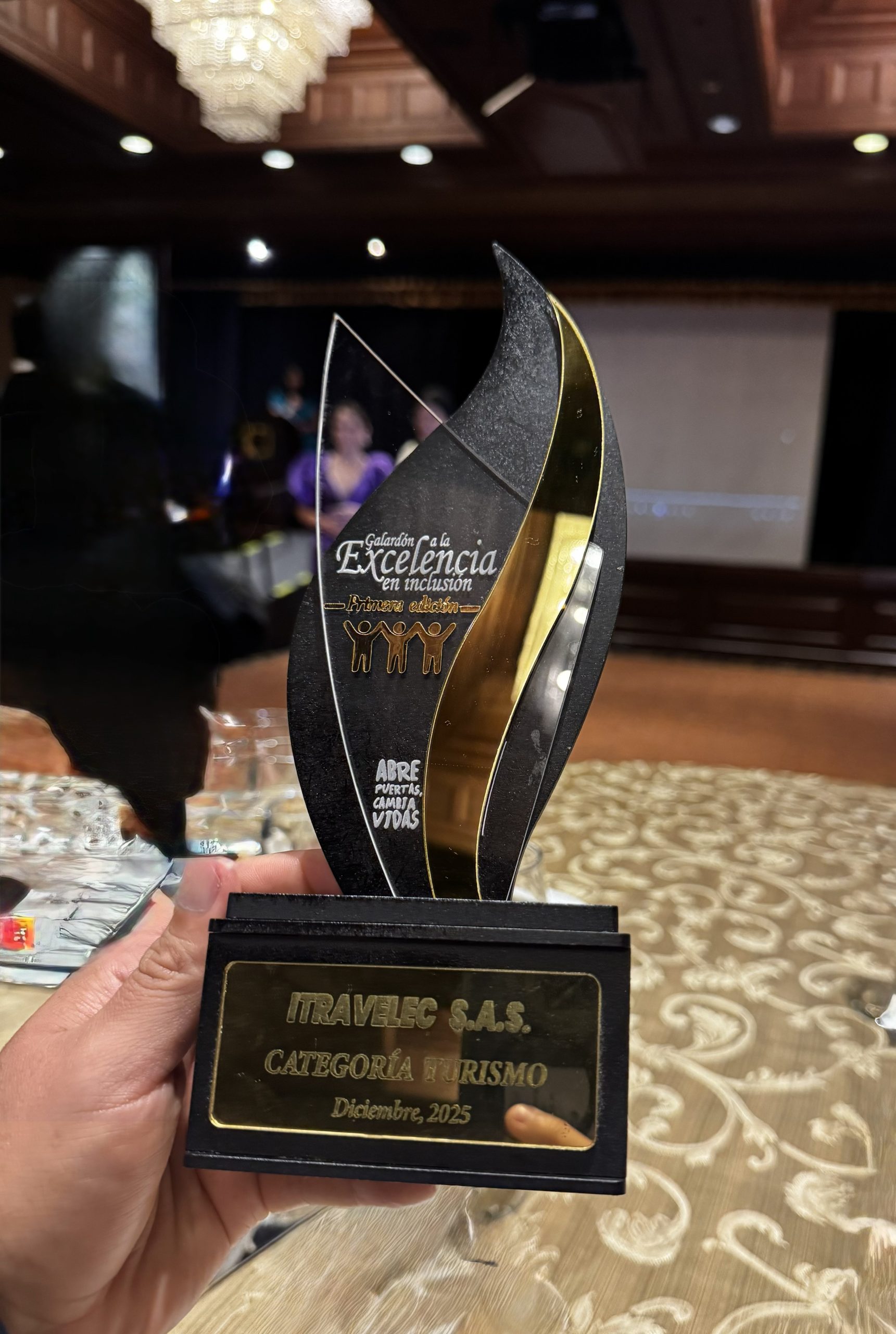 Detalle del Galardón a la Excelencia en Inclusión.