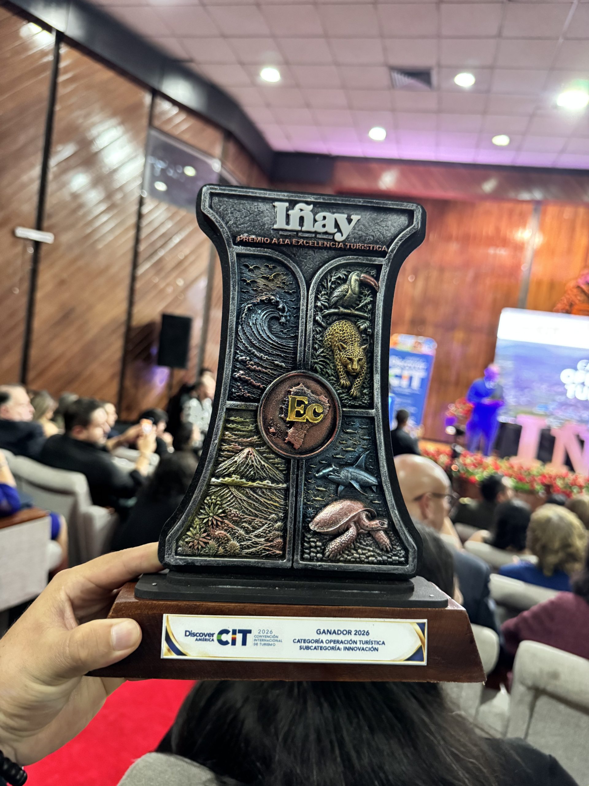 Detalle del trofeo Iñay 2026, Categoría Operación Turística, Subcategoría Innovación.